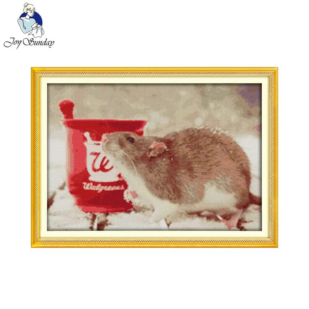 Joy Sunday Rat Patterns Home Decor Diy Painting Counted Print on Canvas 14CT 11CT Cross Stitch Embroidery Kits Needlework Sets
Joy Sunday Rat Patterns Home Decor Diy Painting Counted Print on Canvas 14CT 11CT Cross Stitch Embroidery Kits Needlework Sets