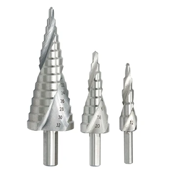 3Pcs Hss 4241 Hss Spiral Flute Step Drill Bit Set Core Drill Bit Cone Step Drill Bit Set Hole Cutter
3Pcs Hss 4241 Hss Spiral Flute Step Drill Bit Set Core Drill Bit Cone Step Drill Bit Set Hole Cutter