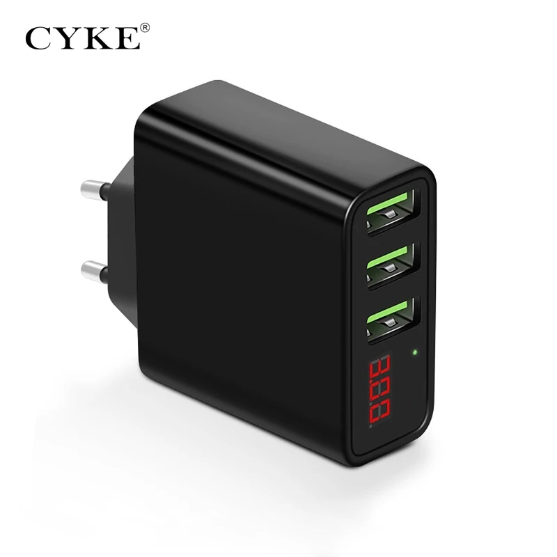 CYKE Универсальный 3 порта светодиодный дисплей дорожные настенные зарядные