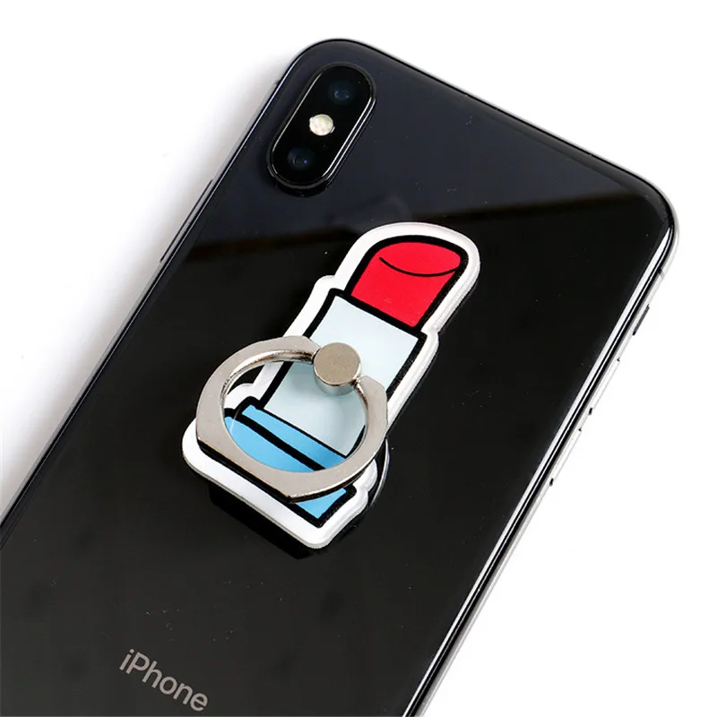 Universal Metal Finger Ring Holder Mobile Phone Holder Stand Lipstick Ice Cream Cactus Banana Glasses Lips Phone Ring
Universal Metal Finger Ring Holder Mobile Phone Holder Stand Lipstick Ice Cream Cactus Banana Glasses Lips Phone Ring
