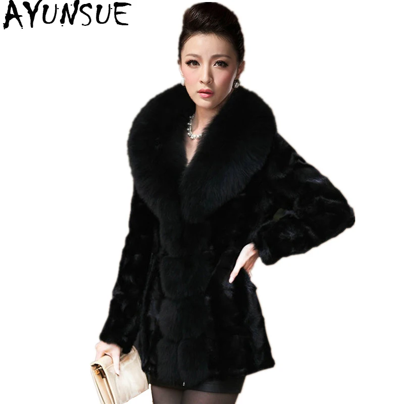 AYUNSUE 2019 Luxury Real Mink Fur Coat Warm Winter Jacket Women Coats Large Natural Fox Fur Collar Plus Size 5XL 6XL 7XL A0809
AYUNSUE 2019 Luxury Real Mink Fur Coat Warm Winter Jacket Women Coats Large Natural Fox Fur Collar Plus Size 5XL 6XL 7XL A0809