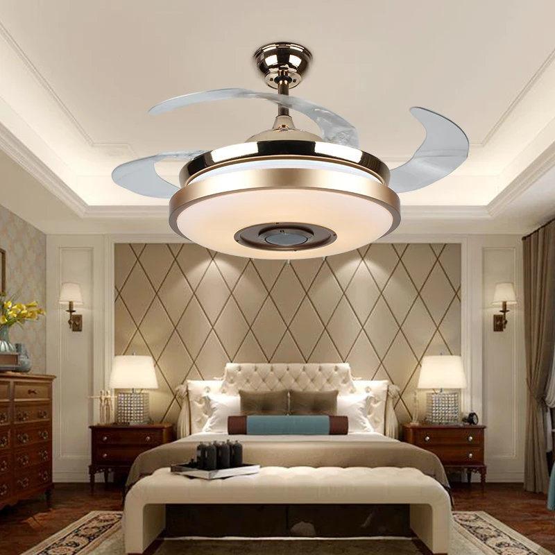 36" or 42" intelligent Bluetooth stereo invisible ceiling fan light with variable frequency electric motor and Remote Control
36" or 42" intelligent Bluetooth stereo invisible ceiling fan light with variable frequency electric motor and Remote Control