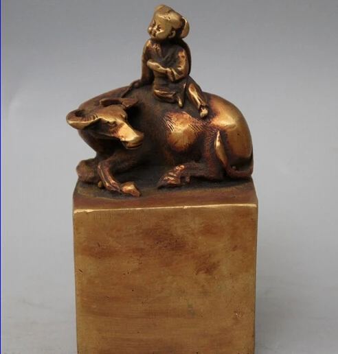 wholesale factory Old Chinese Heavy Bronze Gild Ox cowboy Statue Dynasty imperial Seal Stamp
wholesale factory Old Chinese Heavy Bronze Gild Ox cowboy Statue Dynasty imperial Seal Stamp