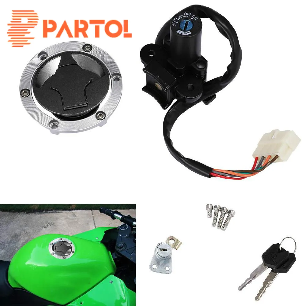 Partol Motorcycle Ignition Switch Lock Fuel Gas Cap Cover Seat Lock Keys Set for Kawasaki Ninja 250R 300 EX250 300
Partol Motorcycle Ignition Switch Lock Fuel Gas Cap Cover Seat Lock Keys Set for Kawasaki Ninja 250R 300 EX250 300