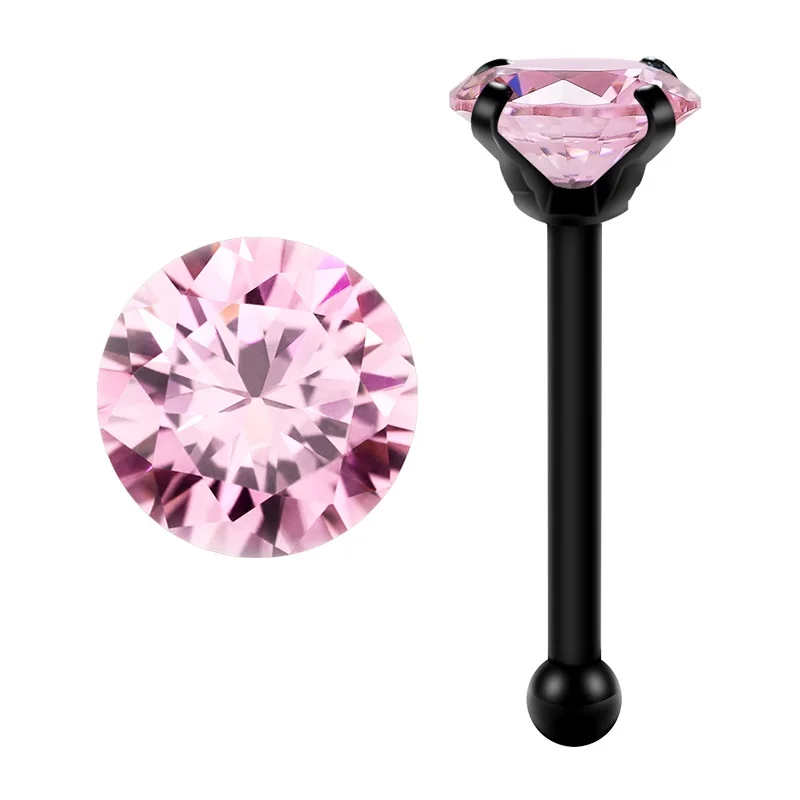SHUANGR Crystal Black Color Fashion Round Shape Nose Stud Piercing Rings Stainless Steel Nose Piercing Stud Body Jewelry
SHUANGR Crystal Black Color Fashion Round Shape Nose Stud Piercing Rings Stainless Steel Nose Piercing Stud Body Jewelry