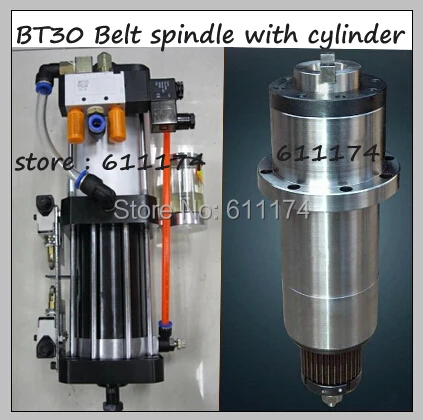 ATC Belt drive spindle BT30 6000RPM, sleeve 90mm with Cylinder for milling machine
ATC Belt drive spindle BT30 6000RPM, sleeve 90mm with Cylinder for milling machine