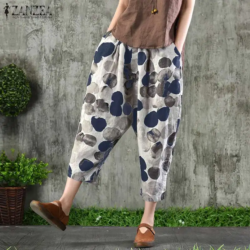 Plus Size Printed Pants Women's Trousers 2019 ZANZEA Vintage Female Elastic Waist Harem Pant Woman Casual Cropped Pantalon 5XL
Plus Size Printed Pants Women's Trousers 2019 ZANZEA Vintage Female Elastic Waist Harem Pant Woman Casual Cropped Pantalon 5XL