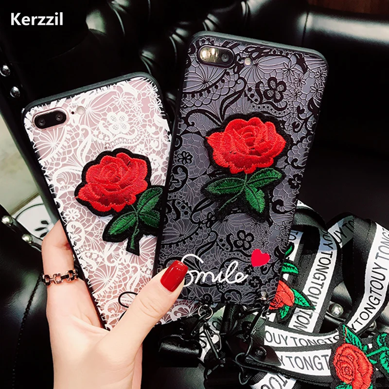 Kerzzil Sexy Roses Floral Phone Case for iPhone X XR Xs Max Lace Flower with Lanyard Cover For iPhone 8 7 6 6s Plus Cases
Kerzzil Sexy Roses Floral Phone Case for iPhone X XR Xs Max Lace Flower with Lanyard Cover For iPhone 8 7 6 6s Plus Cases