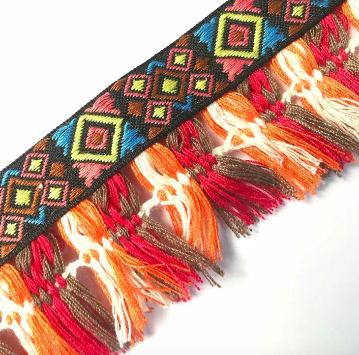 2yards embroidery ethnic jacquard webbing woven tape cluny lace tassel fringe trim ribbon 5cm tribal boho DIY denim african deco
2yards embroidery ethnic jacquard webbing woven tape cluny lace tassel fringe trim ribbon 5cm tribal boho DIY denim african deco