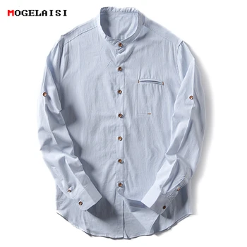 Men Shirt Linen Cotton Original Stand Collar Shirts Men Flax Long Sleeve Solid Men's Shirt Button Asian Plus size M-4XL
Men Shirt Linen Cotton Original Stand Collar Shirts Men Flax Long Sleeve Solid Men's Shirt Button Asian Plus size M-4XL