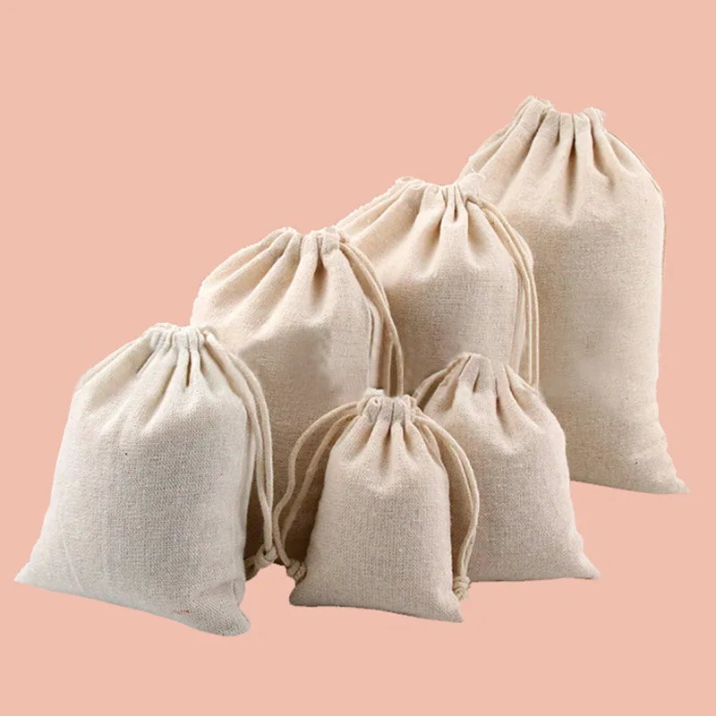 10pcs 5 Sizes Cotton Sacks Jute Gift Bags Vintage Natural Burlap Gift Candy Drawstring Bags for Wedding Party Favors
10pcs 5 Sizes Cotton Sacks Jute Gift Bags Vintage Natural Burlap Gift Candy Drawstring Bags for Wedding Party Favors