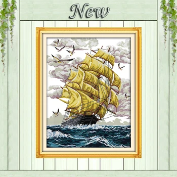 Sailing ship,Counted Printed on canvas DMC 11CT 14CT Cross Stitch kits,needlework Set embroider,The sea Scenery Style home Decor
Sailing ship,Counted Printed on canvas DMC 11CT 14CT Cross Stitch kits,needlework Set embroider,The sea Scenery Style home Decor
