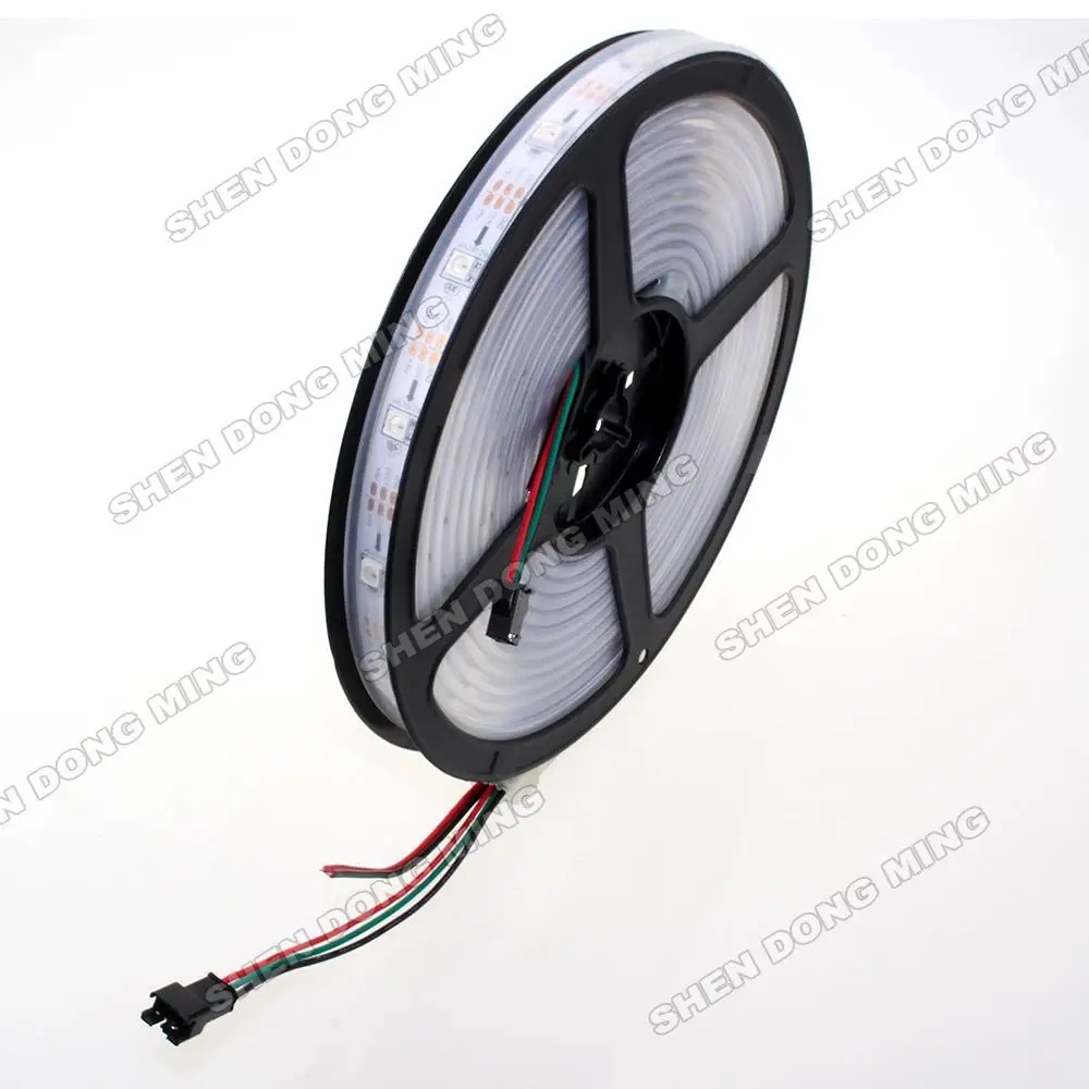 Free Mail DC5V Tube Waterproof IP67 LED Pixel Strip 20m/lot WS2812B Flexible Magic Color WS2812 RGB Light Lamps | Освещение