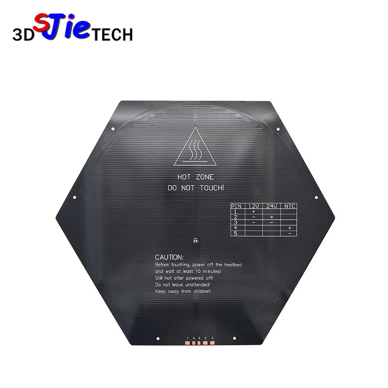 Diameter 265mm 3D printer Rostock Kossel Delta Hex Round heated bed PCB 12V/24V 120W thickness 3mm for MK3 3D printer parts
Diameter 265mm 3D printer Rostock Kossel Delta Hex Round heated bed PCB 12V/24V 120W thickness 3mm for MK3 3D printer parts