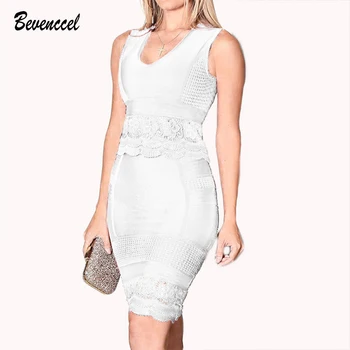 2019 New Fashion Women Summer Lace Bandage Dress Sleeveless V Neck Lace Patchwork Elegant Bodycon Celebrity Party Dress Vestidos
2019 New Fashion Women Summer Lace Bandage Dress Sleeveless V Neck Lace Patchwork Elegant Bodycon Celebrity Party Dress Vestidos
