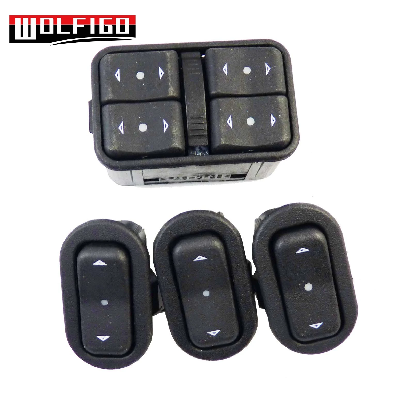 

WOLFIGO New Master Single Electric Power Window Switch Button 90561086 6240106 90561388 For Vauxhall Opel Astra G Zafira