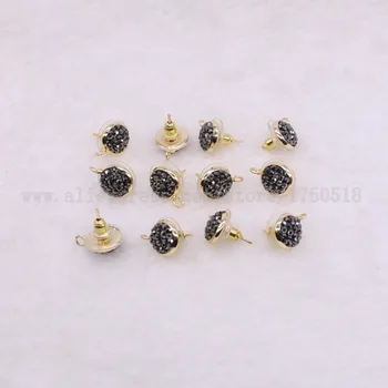 10 pairs Round stud earrings jewelry finding 12 mm BLACK beads handcrafted gems stone fashion jewelry finding studs 2847
10 pairs Round stud earrings jewelry finding 12 mm BLACK beads handcrafted gems stone fashion jewelry finding studs 2847