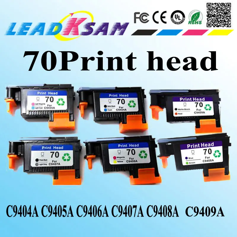 6x 70 printhead compatible for hp70 for 70 C9404A C9405A C9406A C9407A C9409A C9410A Designjet Z2100 Z5200 Z3100 Z3200
6x 70 printhead compatible for hp70 for 70 C9404A C9405A C9406A C9407A C9409A C9410A Designjet Z2100 Z5200 Z3100 Z3200