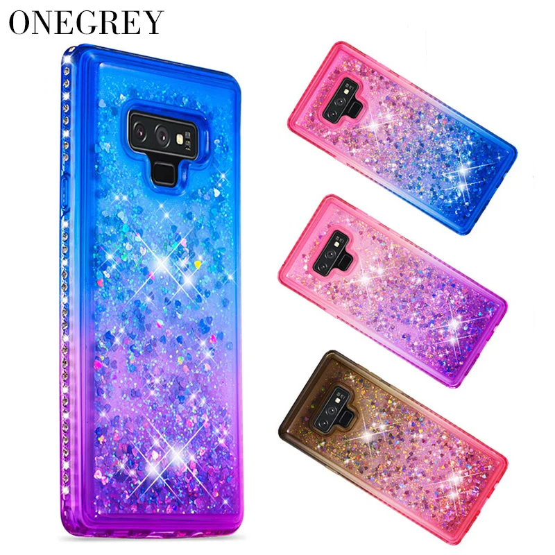 Luxury Glitter Liquid Case For Samsung Galaxy Note 9 S9 S8 A6 Plus J3 J5 J7 2018 2017 US Bling Anti Knock Quicksand Back Cover |