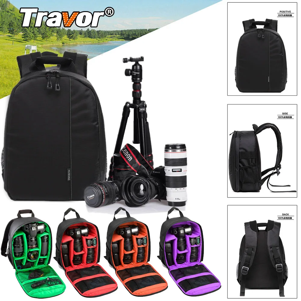 Travor Waterproof Digital DSLR Photo Padded Backpack Rain Cover Laptop 12" Multi-functional Camera Soft Bag Video Case
Travor Waterproof Digital DSLR Photo Padded Backpack Rain Cover Laptop 12" Multi-functional Camera Soft Bag Video Case
