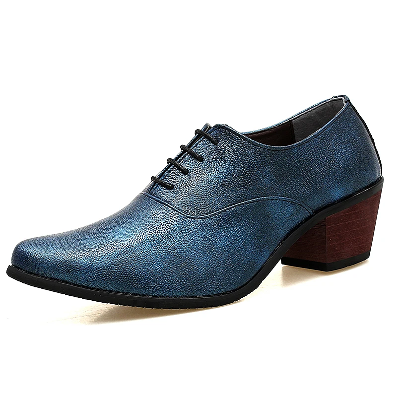 mixed colors blue men patent leather shoes italian height increasing wedding evening male footwear man unique dress oxford shoes (2)
