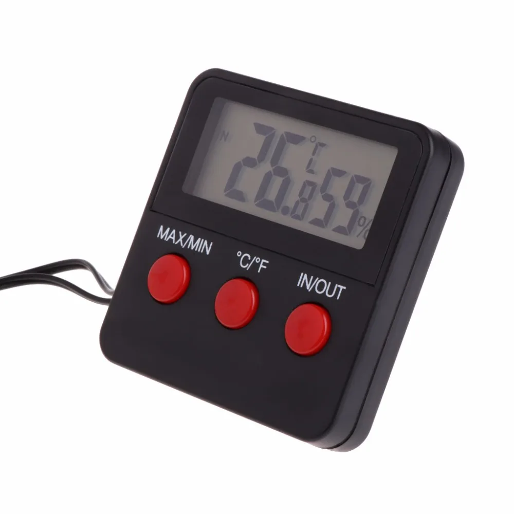 Digital Thermometer Hygrometer Pet Reptile Temperature Humidity w/ Remote Sensor Measure Tools
Digital Thermometer Hygrometer Pet Reptile Temperature Humidity w/ Remote Sensor Measure Tools