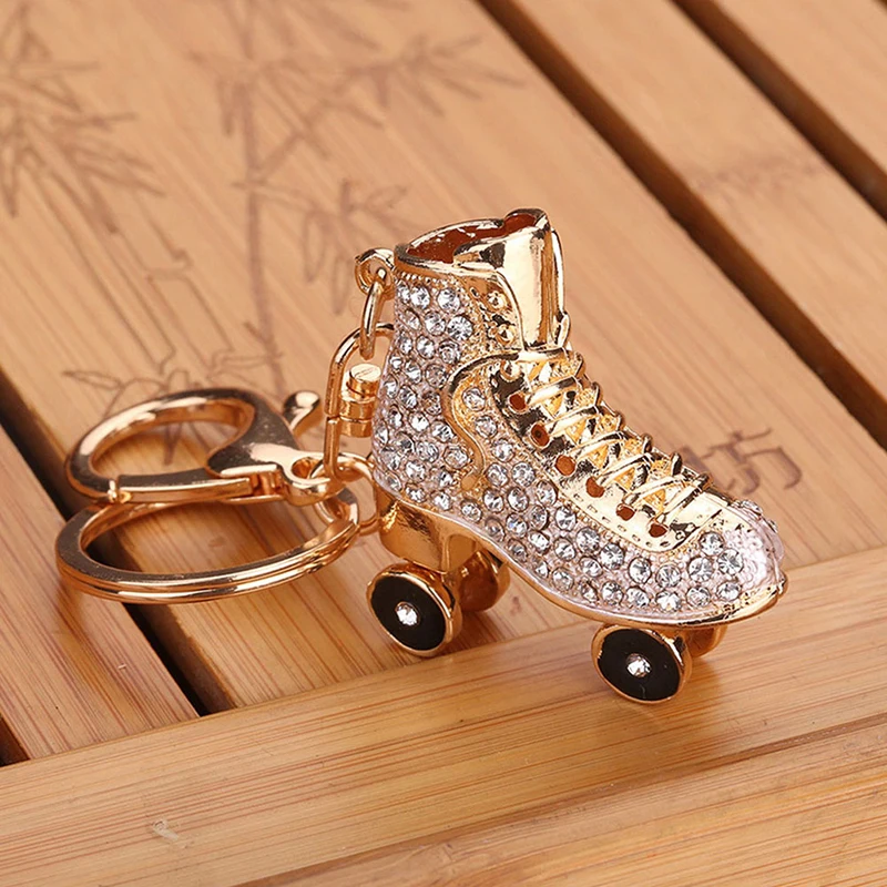 Diamond Alloy Roller Skates Keychain Ladies Wheel Skate Bag Pendant Three Colors Optional
Diamond Alloy Roller Skates Keychain Ladies Wheel Skate Bag Pendant Three Colors Optional
