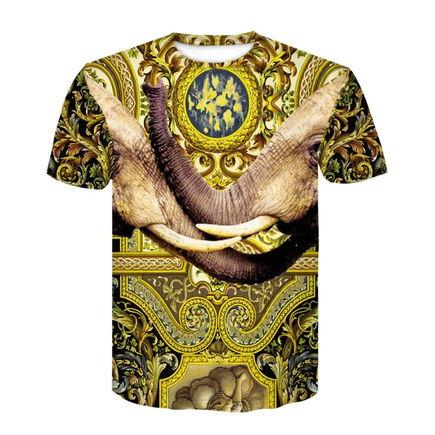 Creative 3D elephant trunk pattern printing hip hop short sleeve t shirt Summer 2019 quality soft breathable tshirt men oversize
Creative 3D elephant trunk pattern printing hip hop short sleeve t shirt Summer 2019 quality soft breathable tshirt men oversize