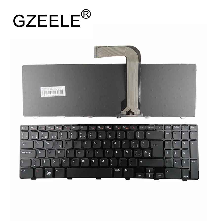 GZEELE SP Teclado Spanish keyboard For Dell for Inspiron 15R N5110 M5110 N 5110 laptop keyboard BLACK FRAME BLACK
GZEELE SP Teclado Spanish keyboard For Dell for Inspiron 15R N5110 M5110 N 5110 laptop keyboard BLACK FRAME BLACK