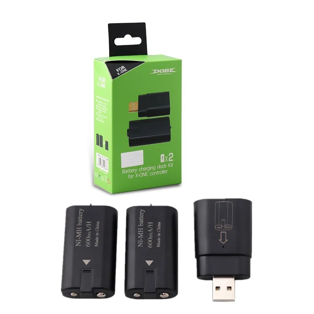 Battery Charging Dock Kit For Microsoft XBOX ONE(S)Wireless Controller 2Pcs 400mAh Rechargeable Battery Pack+USB Charger Adapter
Battery Charging Dock Kit For Microsoft XBOX ONE(S)Wireless Controller 2Pcs 400mAh Rechargeable Battery Pack+USB Charger Adapter