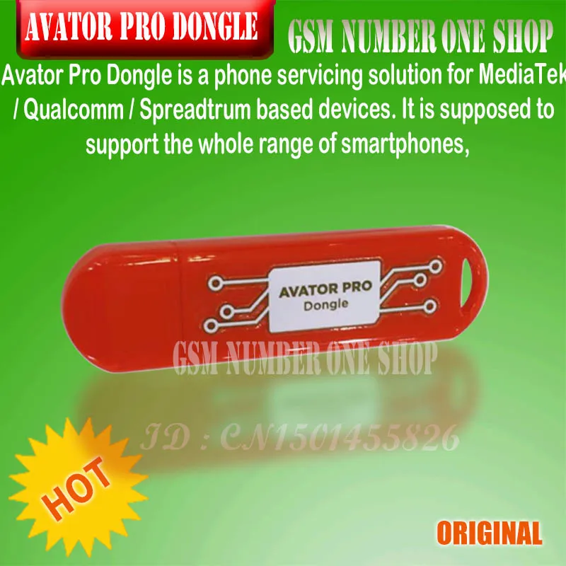 original New Avator Pro Dongle is a phone servicing solution for MediaTek/Qualcomm/Spreadtrum based device
original New Avator Pro Dongle is a phone servicing solution for MediaTek/Qualcomm/Spreadtrum based device