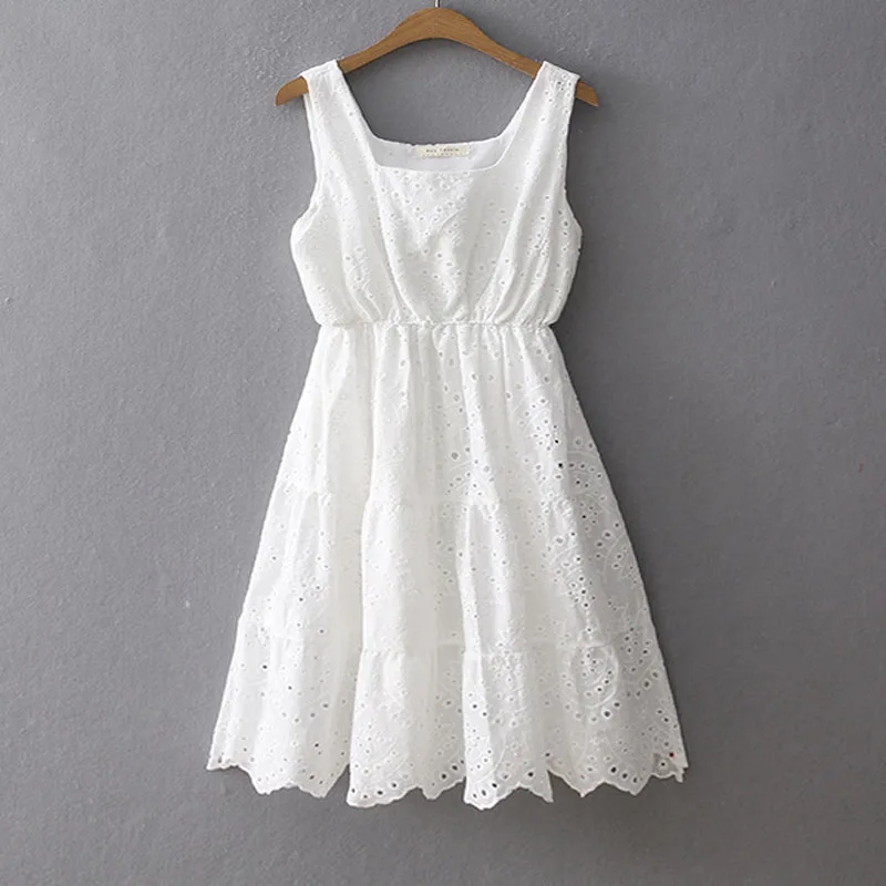Free Shipping High Quality 2019 New Fashion Lace Cotton Embroidry Dresses Summer Short Sleeveless White Dress Japan Style
Free Shipping High Quality 2019 New Fashion Lace Cotton Embroidry Dresses Summer Short Sleeveless White Dress Japan Style