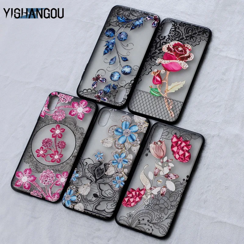 YISHANGOU 3D Relief Flower Lace Case For iPhone X Xs 6 6S Plus Diamond Floral Clear Acrylic Cover For iphone XR XS Max 8 7 Plus
YISHANGOU 3D Relief Flower Lace Case For iPhone X Xs 6 6S Plus Diamond Floral Clear Acrylic Cover For iphone XR XS Max 8 7 Plus