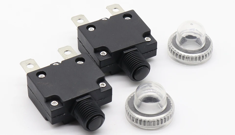 Description Picture 2 of itemthermal switch overload protector push button 3A,4A,5A,6A ,7A,7.5A,8A,10A,15A,18A,20A,25A ,30A circuit breaker+waterproof cover