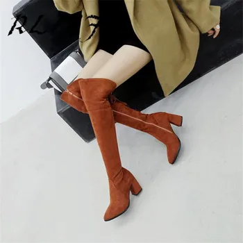 RLINF New Slim Over The Knees Wild Thick with High-heeled Pointed Elastic High Tube Long Boots Women's Boots
RLINF New Slim Over The Knees Wild Thick with High-heeled Pointed Elastic High Tube Long Boots Women's Boots