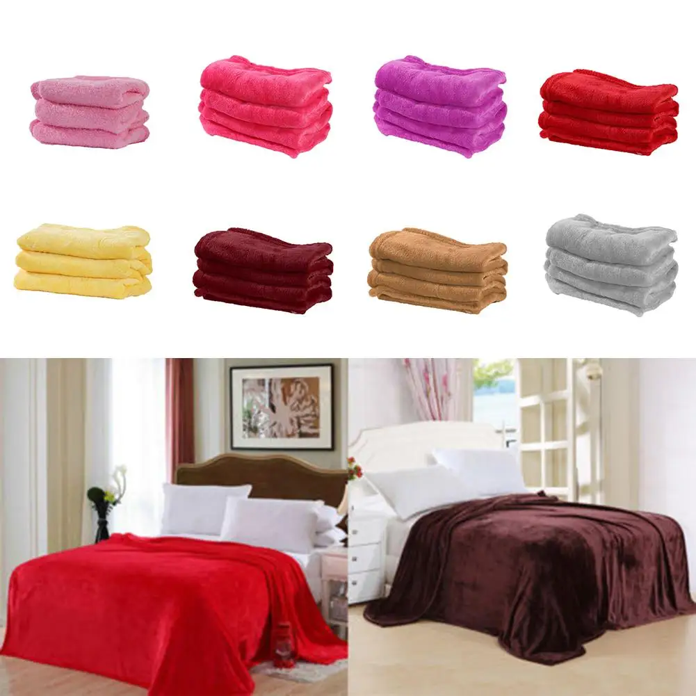 2018 New 50cm x 70cm Super Soft Solid Color Thickened Warm Flannel Blanket Sofa Bedroom Throw Rug Home Textile
2018 New 50cm x 70cm Super Soft Solid Color Thickened Warm Flannel Blanket Sofa Bedroom Throw Rug Home Textile
