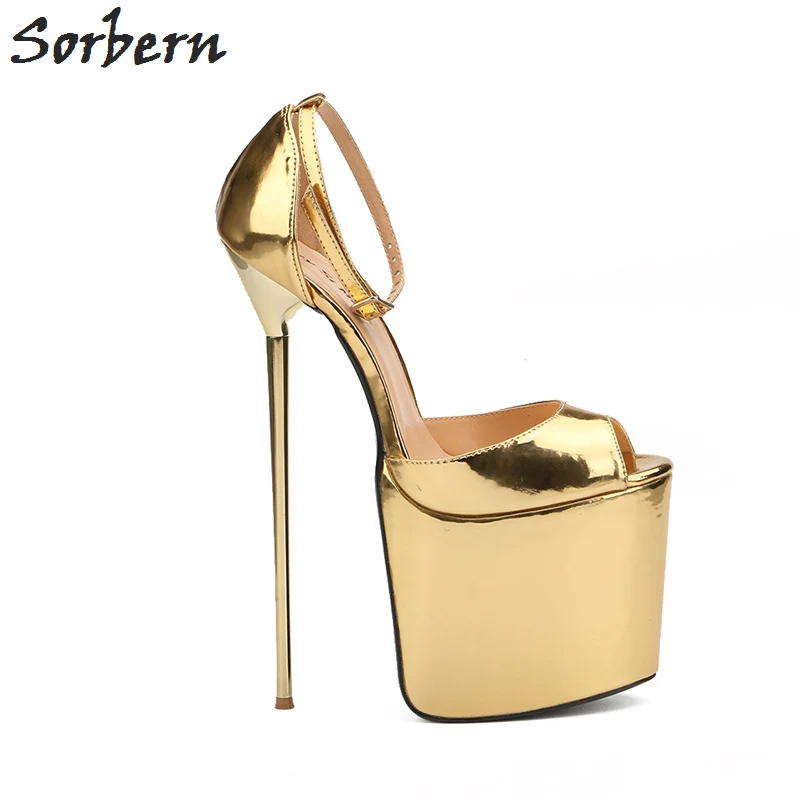 Sorbern Unisex Sandals Size 40-50 Platforms Women Shoes Ankle Straps Gold Metal High Heels 22cm Fashion Party Dance High Heels
Sorbern Unisex Sandals Size 40-50 Platforms Women Shoes Ankle Straps Gold Metal High Heels 22cm Fashion Party Dance High Heels