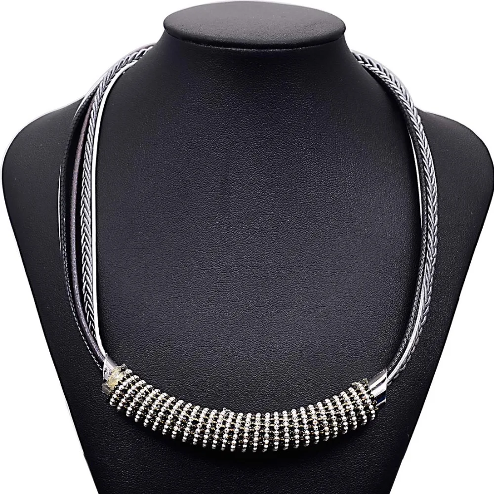 Miasol Fashion handmade Statement Necklace woven necklace with big tube and ball chain for women gifts N1429
Miasol Fashion handmade Statement Necklace woven necklace with big tube and ball chain for women gifts N1429
