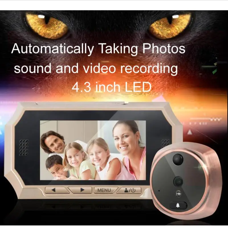 4.3 inch Lcd digital Door Camera Doorbell peephole Door viewer eye Home Security Camera Cam door bell 3X Zoom
4.3 inch Lcd digital Door Camera Doorbell peephole Door viewer eye Home Security Camera Cam door bell 3X Zoom