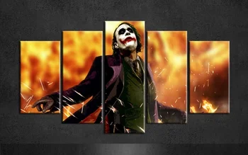 

Unframed Batman Joker Poster Wall Painting Canvas Art Group Poster of 5 Piece Canvas Art for Living Wall Art Canvas Paintings
