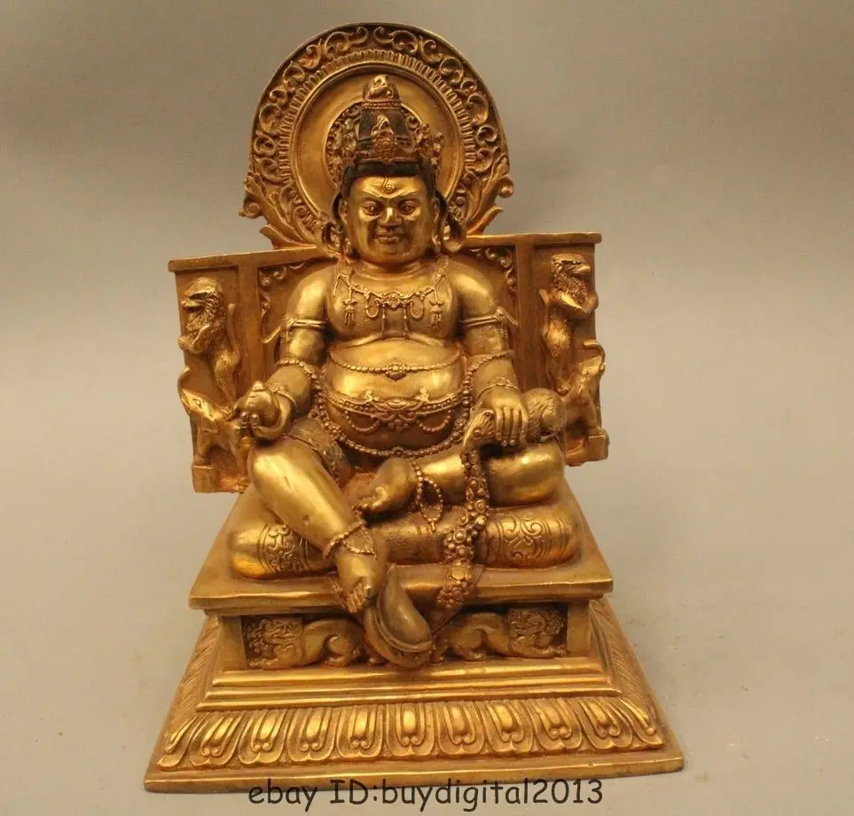 DS 10 &quotТибет буддизм бронзовая мышь желтая статуя Будды | Дом и сад