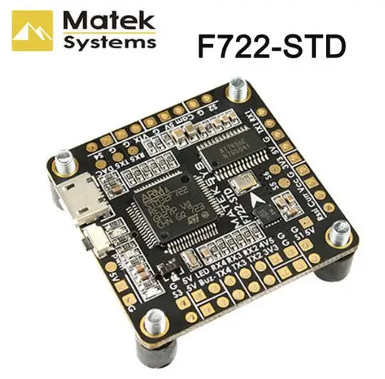 Matek Systems F722-STD F7 Flight Controller features STM32F722RE, ICM20602, BMP280,BFOSD, Blackbox Micro SD Card Slot DShot ESC
Matek Systems F722-STD F7 Flight Controller features STM32F722RE, ICM20602, BMP280,BFOSD, Blackbox Micro SD Card Slot DShot ESC