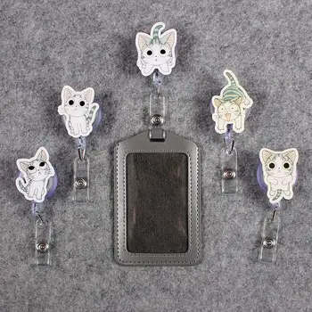 Cute Little Grey Cat Badge Scroll Office Reel Scalable Nurse Exhibition Entrance School Guard Card ID PU Girl Gift Card Holder
Cute Little Grey Cat Badge Scroll Office Reel Scalable Nurse Exhibition Entrance School Guard Card ID PU Girl Gift Card Holder