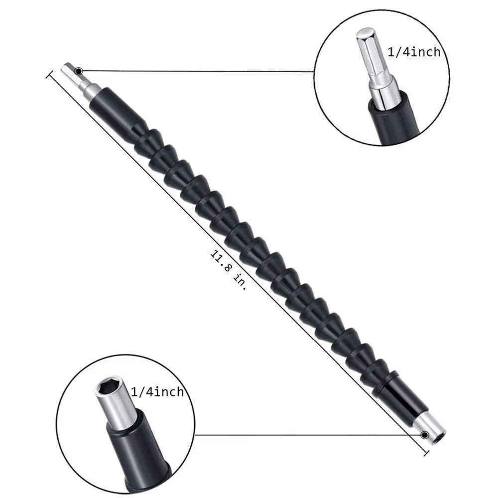 300mm Flexible Shaft Bits Extension Screwdriver Bit Electric Drill Power Tool Accessories 1/4" Hex Shank Repair Tools
300mm Flexible Shaft Bits Extension Screwdriver Bit Electric Drill Power Tool Accessories 1/4" Hex Shank Repair Tools