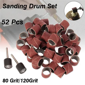 New Arrival 52 pcs/set Sanding Drum 50pcs 1/2 Inch Sanding For Bands 2pcs Rubber Mandrels Great For Carving Etching Grinding Etc
New Arrival 52 pcs/set Sanding Drum 50pcs 1/2 Inch Sanding For Bands 2pcs Rubber Mandrels Great For Carving Etching Grinding Etc