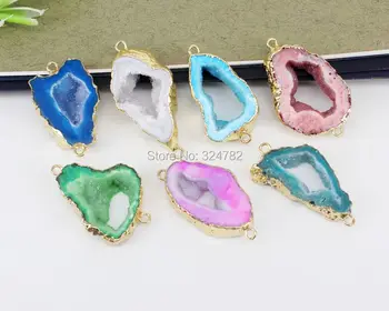 10pcs Natural Geode Quartz stone Connectors beads in Mixed Color,charm Connectors For Making Jewelry
10pcs Natural Geode Quartz stone Connectors beads in Mixed Color,charm Connectors For Making Jewelry
