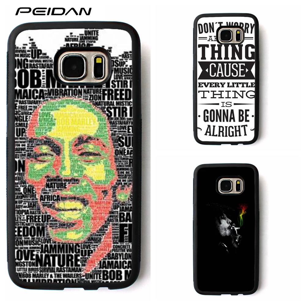 PEIDAN Most Famous Singer Bob Marley Reggae cover case for samsung galaxy S3 S4 S5 S6 S7 S8 edge Note 3 4 5 |