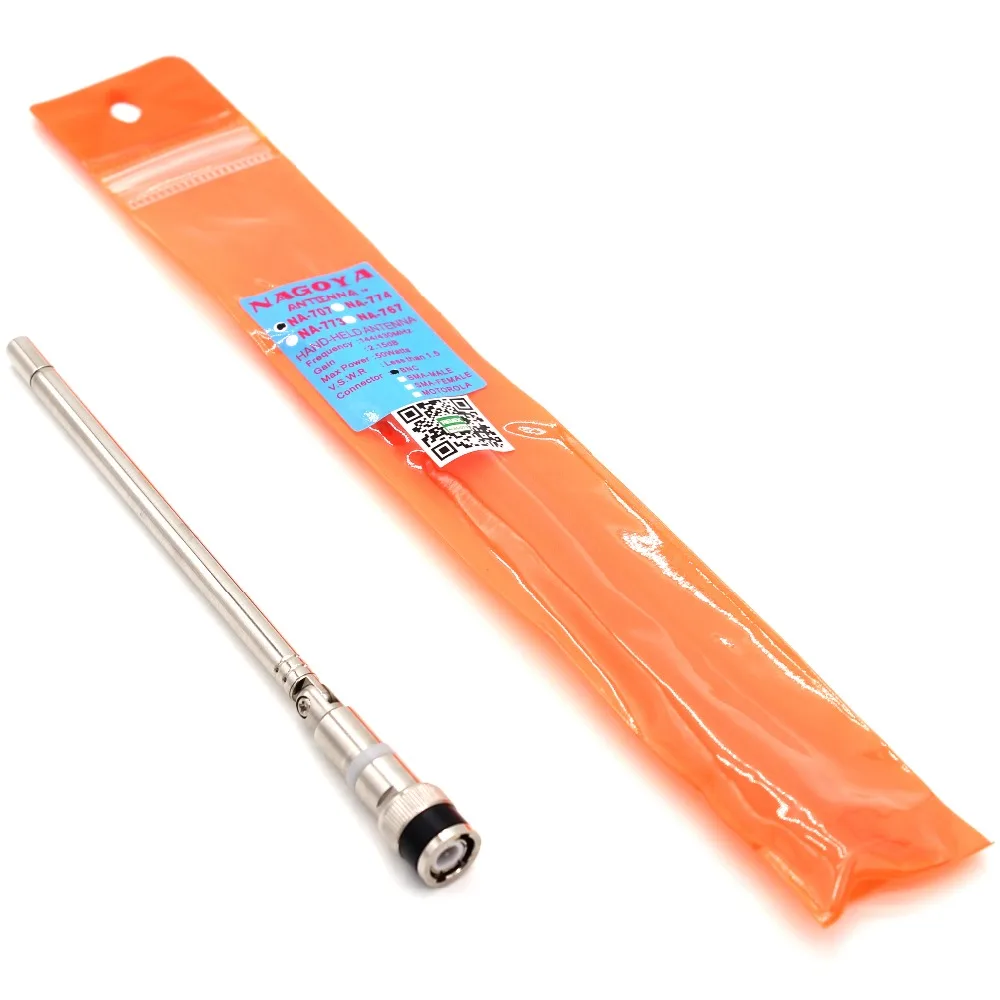 100% Original Nagoya NA-707 BNC Dual Band Telescopic Antenna for Kenwood Motorola Wilson Icom IC-V8 IC-V82 IC-V85 TK308 CB Radio
100% Original Nagoya NA-707 BNC Dual Band Telescopic Antenna for Kenwood Motorola Wilson Icom IC-V8 IC-V82 IC-V85 TK308 CB Radio