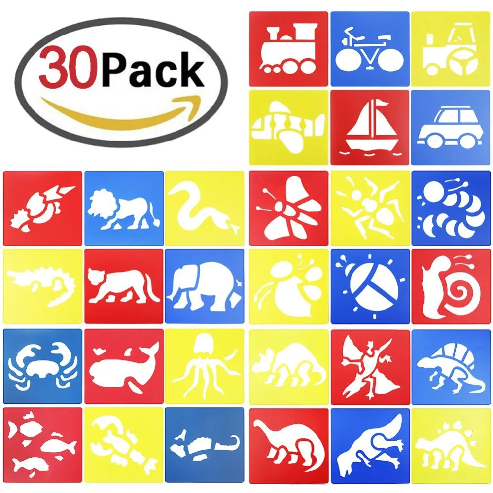 30Pcs Plastic Animals Painting Template Dinosaur Drawing Stencil For Kids Crafts Washable School Projects (5 Different Types)
30Pcs Plastic Animals Painting Template Dinosaur Drawing Stencil For Kids Crafts Washable School Projects (5 Different Types)