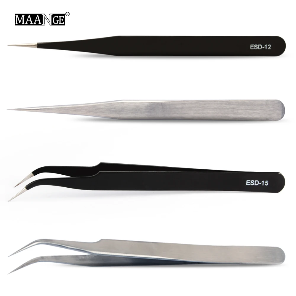 MAANGE 1Pcs Stainless Steel Anti-static Eyelashes Tweezers Superhard Eyelashes Extension Tool Best Quality Tweezer Makeup Tool
MAANGE 1Pcs Stainless Steel Anti-static Eyelashes Tweezers Superhard Eyelashes Extension Tool Best Quality Tweezer Makeup Tool